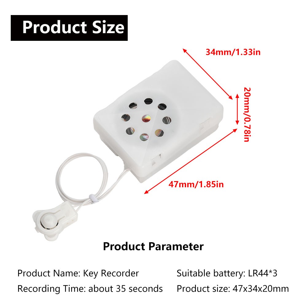 Voice Box Recordable Sound Module Plush Toy Voice Message Recorder Device 35S