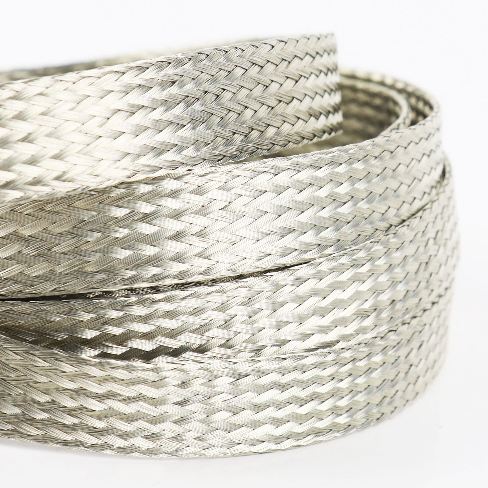 Tinned Copper Braid Tube Cable Sleeve Wire Shielding Flexible Ground Strap Pipe