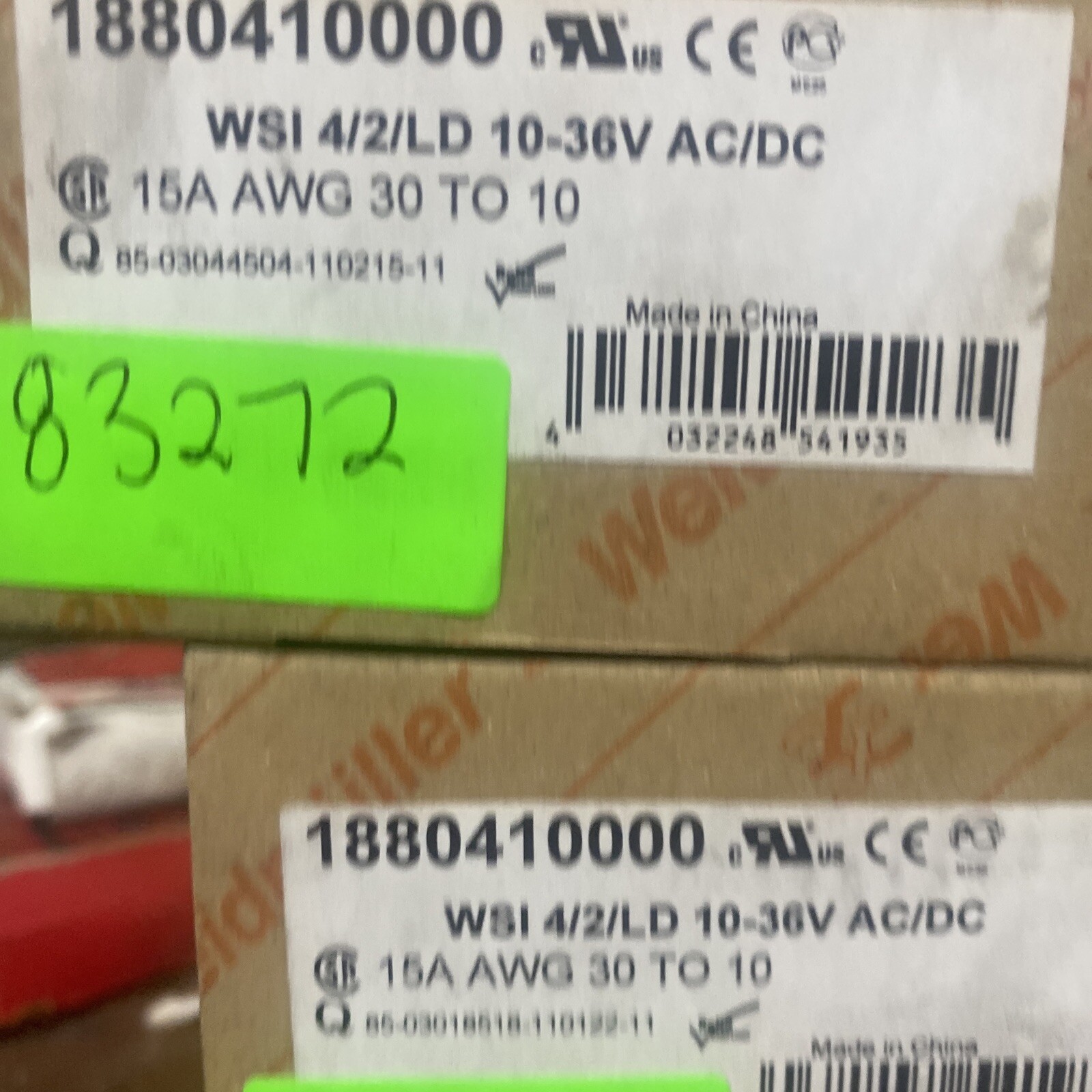 Lot Of 25 Fuse terminal WSI 4/2/LD 10-36V AC/DC 1880410000 Nos