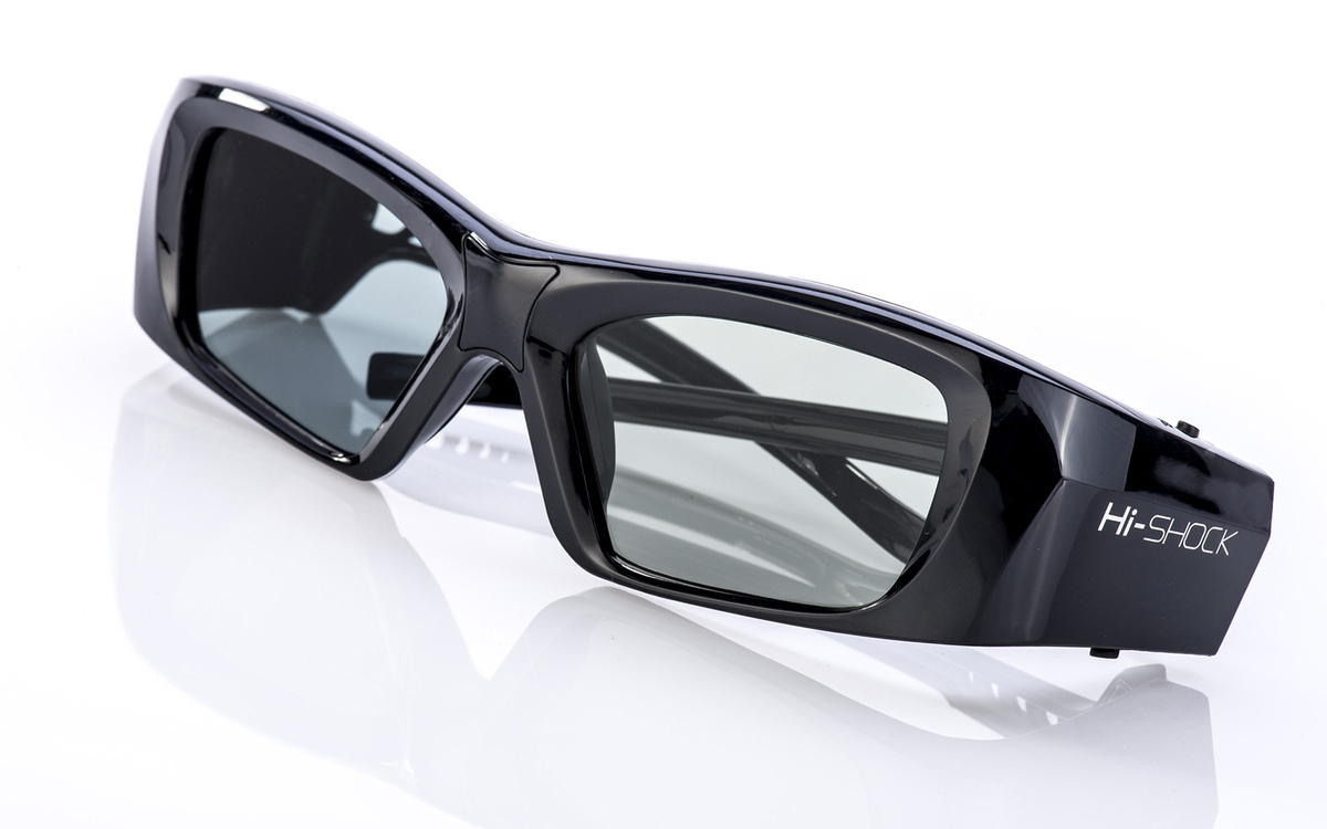Hi-SHOCK® 3D Glasses BT Pro “Black Diamond” | for Samsung, Sony HD / 4K TV Black