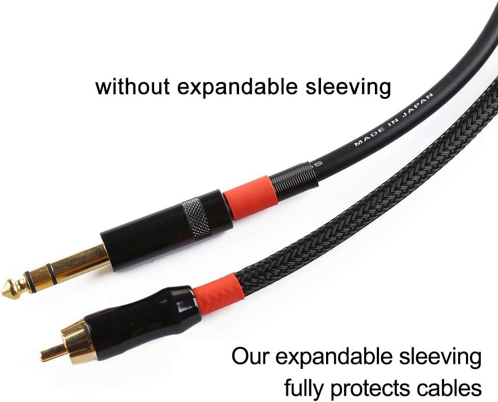 20 FT. 5/8″ Black Red Expandable Wire Sleeving Sheathing Braided Loom Tubing US