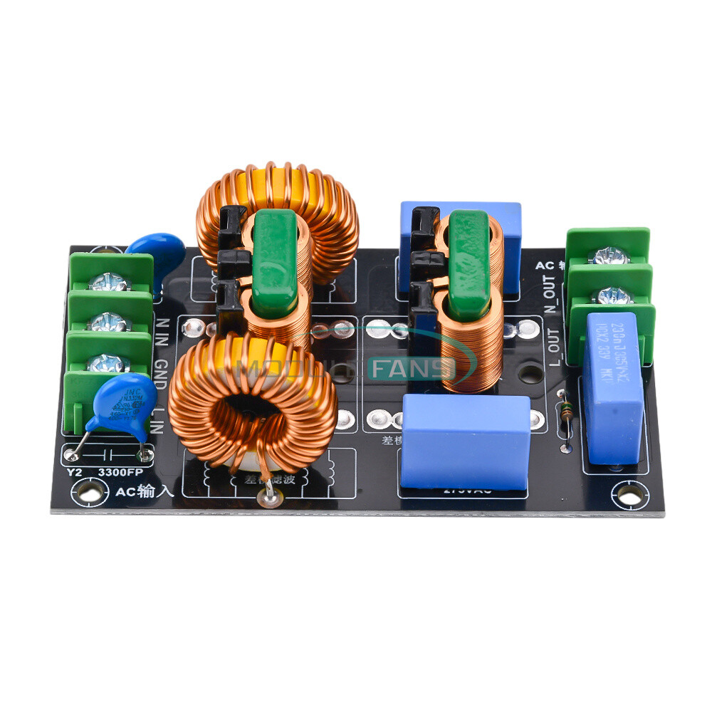 AC110-250V 4/10/20A 3-stage EMI AC Filter Board Audio Power Amplifier Module-