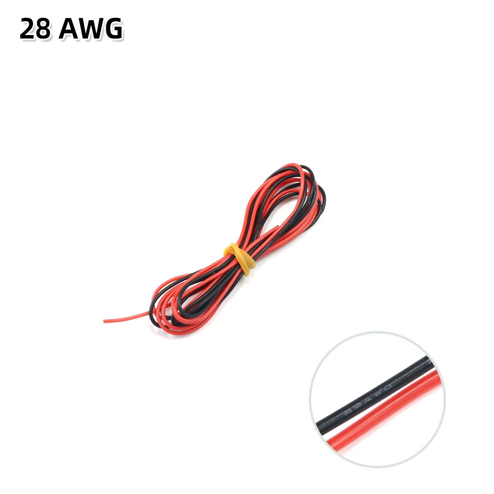 2 Meter Silicon Wire 8 10 12 14 16 18 20 22AWG Heatproof Soft Silicone Silica Ge
