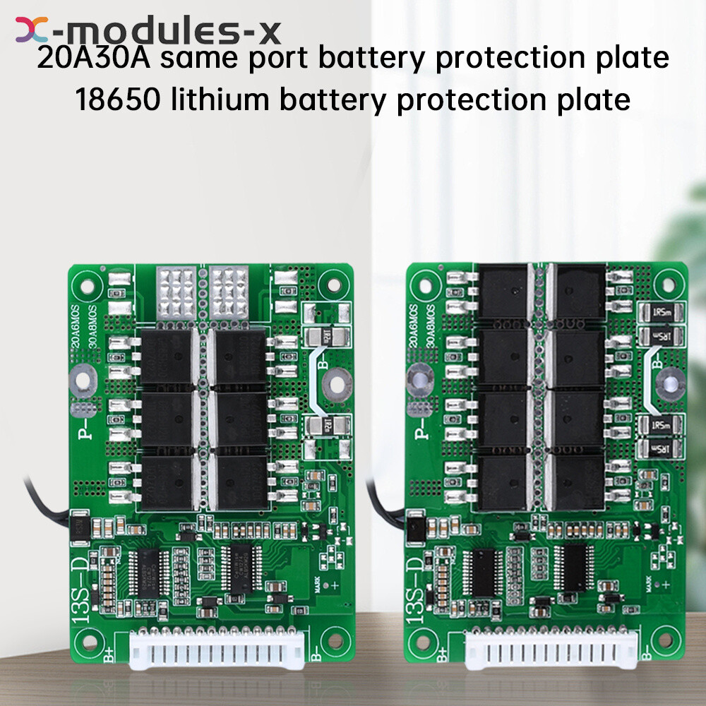 13S 48V 20A 30A Same Port Battery Protection Board for 18650 Li-ion Battery