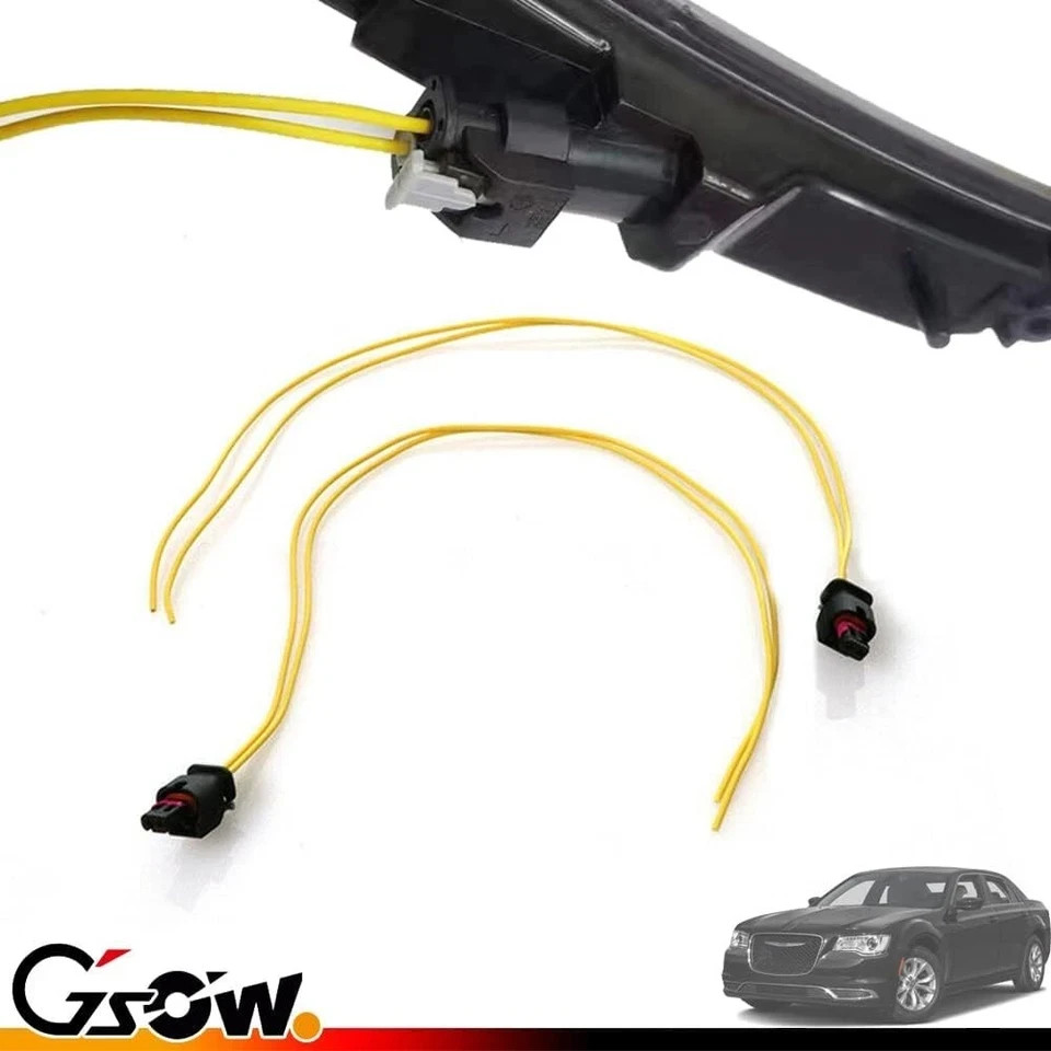 2 PCS Side Marker Light Pigtail Chrysler 300 2015-2024 Connector Wire