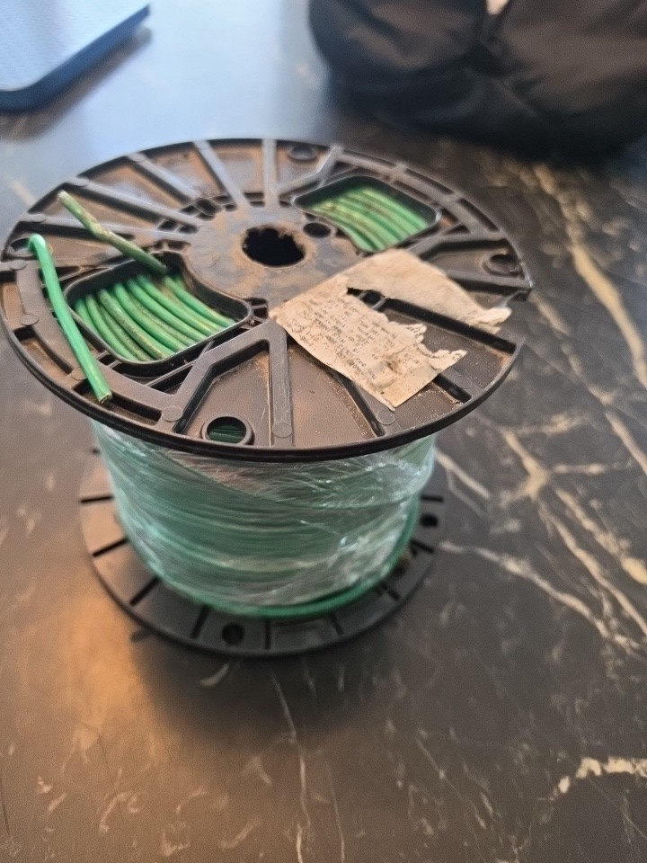 400ft Wire 12Awg THHN Green Wire 600V Gasoline Oil Resistant