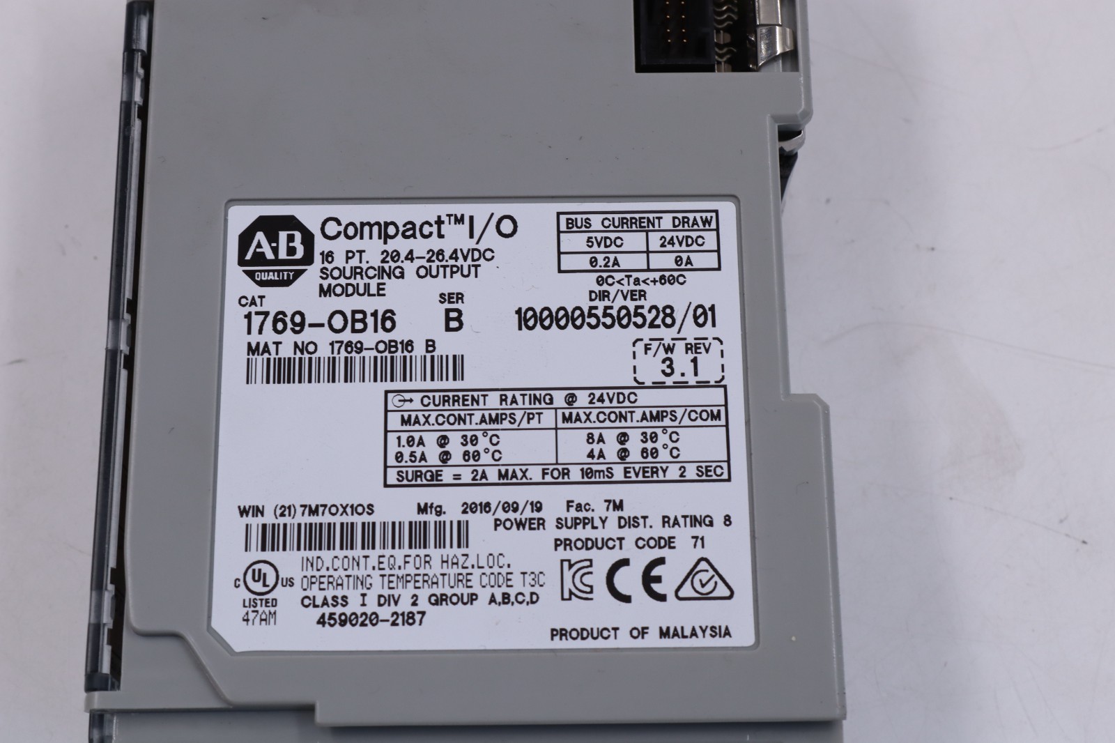 Allen-Bradley 1769-OB16 MADE IN MALAYSIA