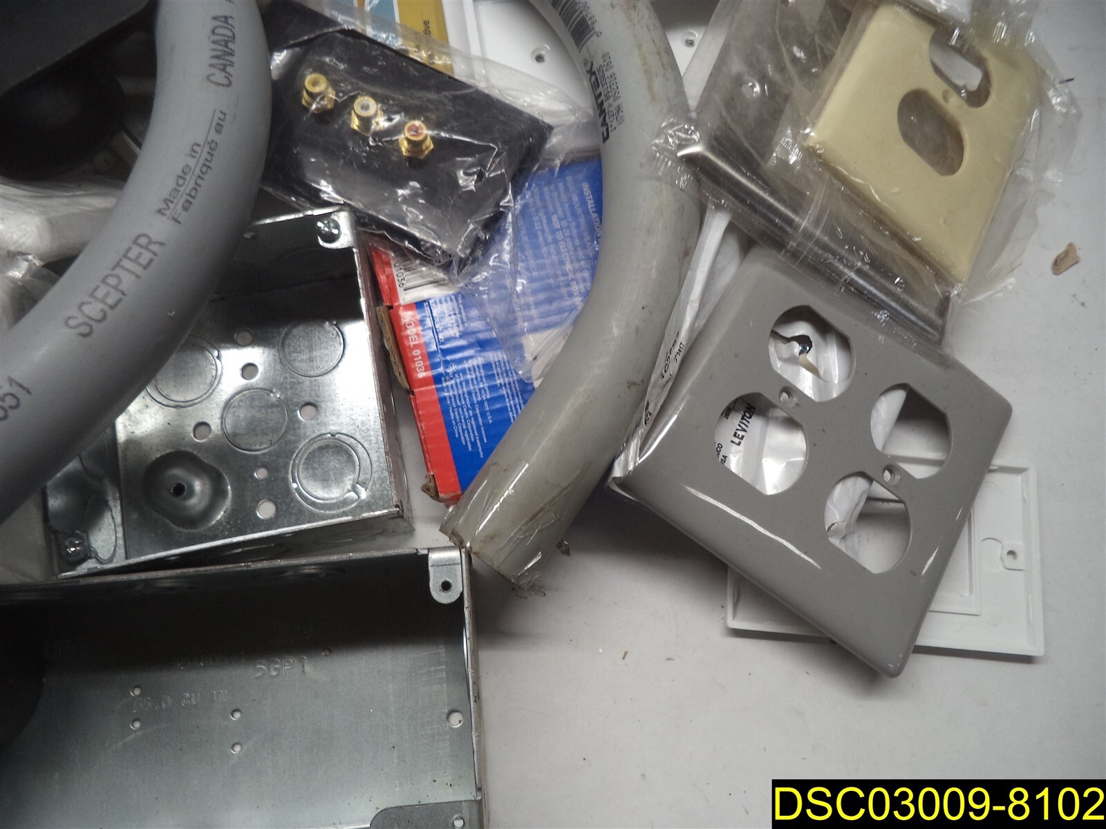 Mixed Lot of 126 Electrical Supplies, Fittings, Boxes, Conduit, Fuses & more