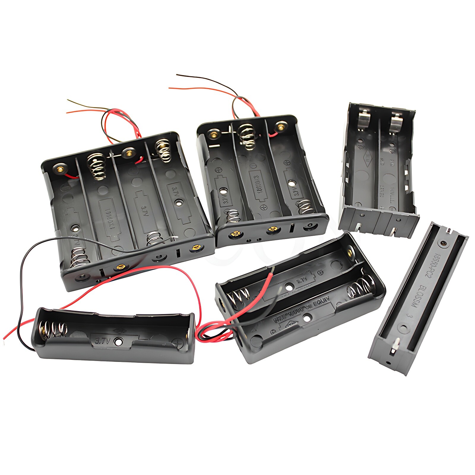 C/D/AA/AAA x 1-10 Battery Holder Box With Wire Case Connector Open or Enclosed