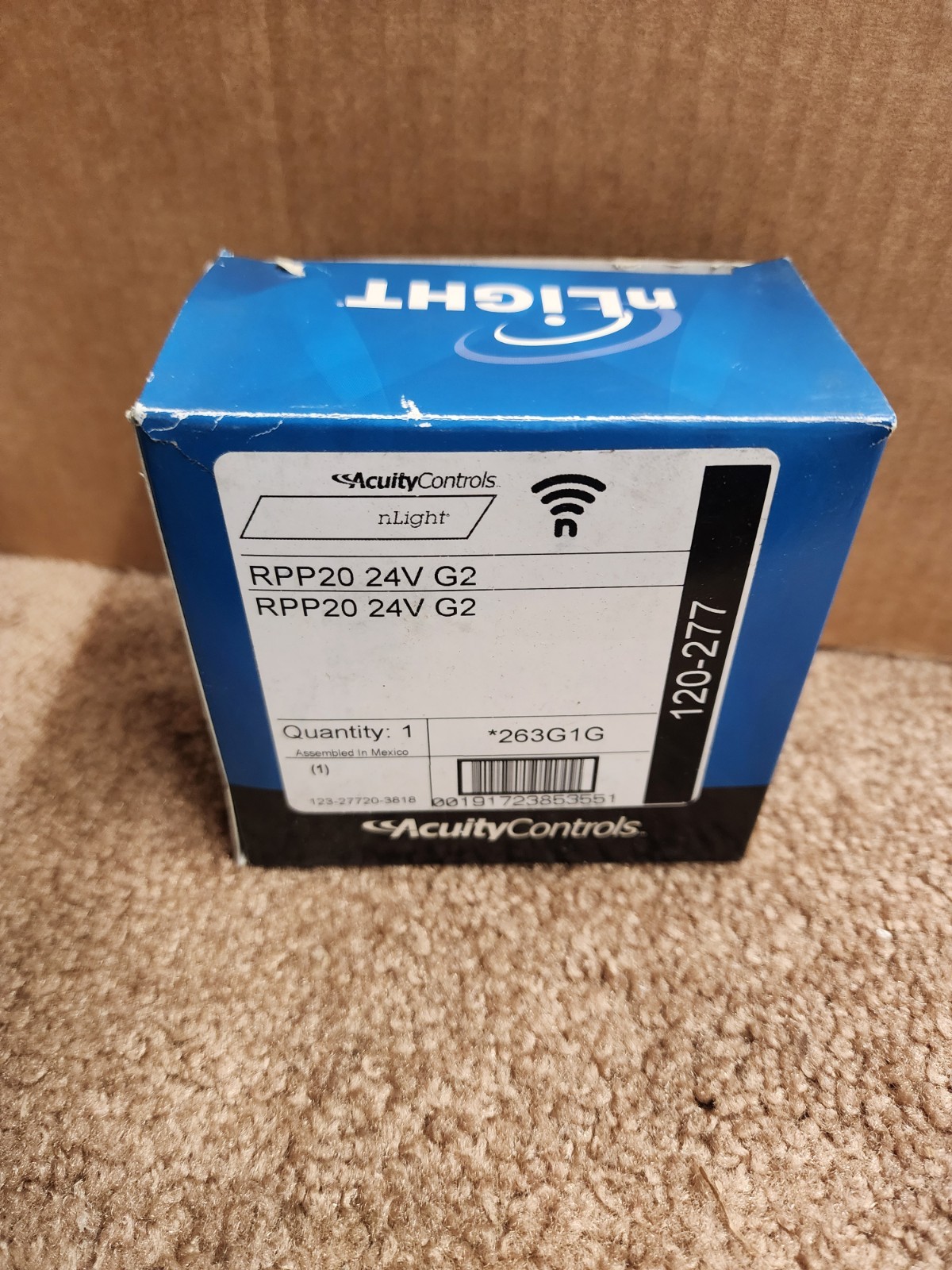 New Acuity Controls Sensor Switch nLight RPP20 24V G2 263G1G 120-277V