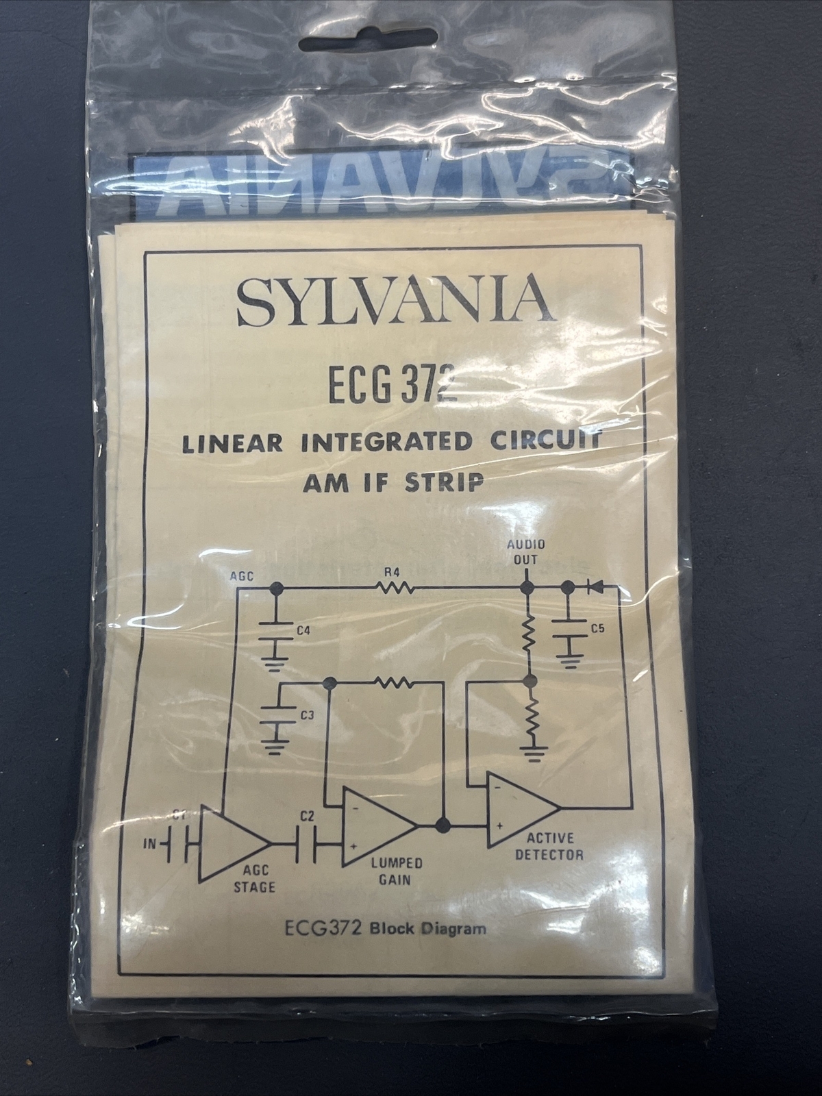 1 Each ~ ECG372 ~ IC AM IF/RF 50 Khz to 2 Mhz ~ 8 Pin Metal Can ~ NOS