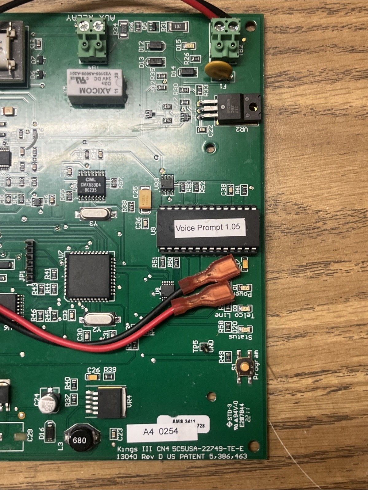 Kings III Emergency Equipment Board CN4 5C5USA-22749-TE-E
