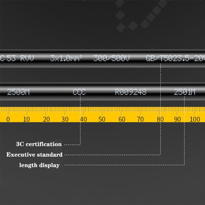 0.3/0.5/0.75/1/1.5~6mm² Flex Wire Copper 5 Core Electrical Cable PVC Insulation