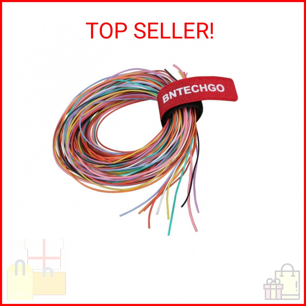 BNTECHGO 30 Gauge Silicone Wire Kit 10 Color Each 10 ft Flexible 30 AWG Stranded