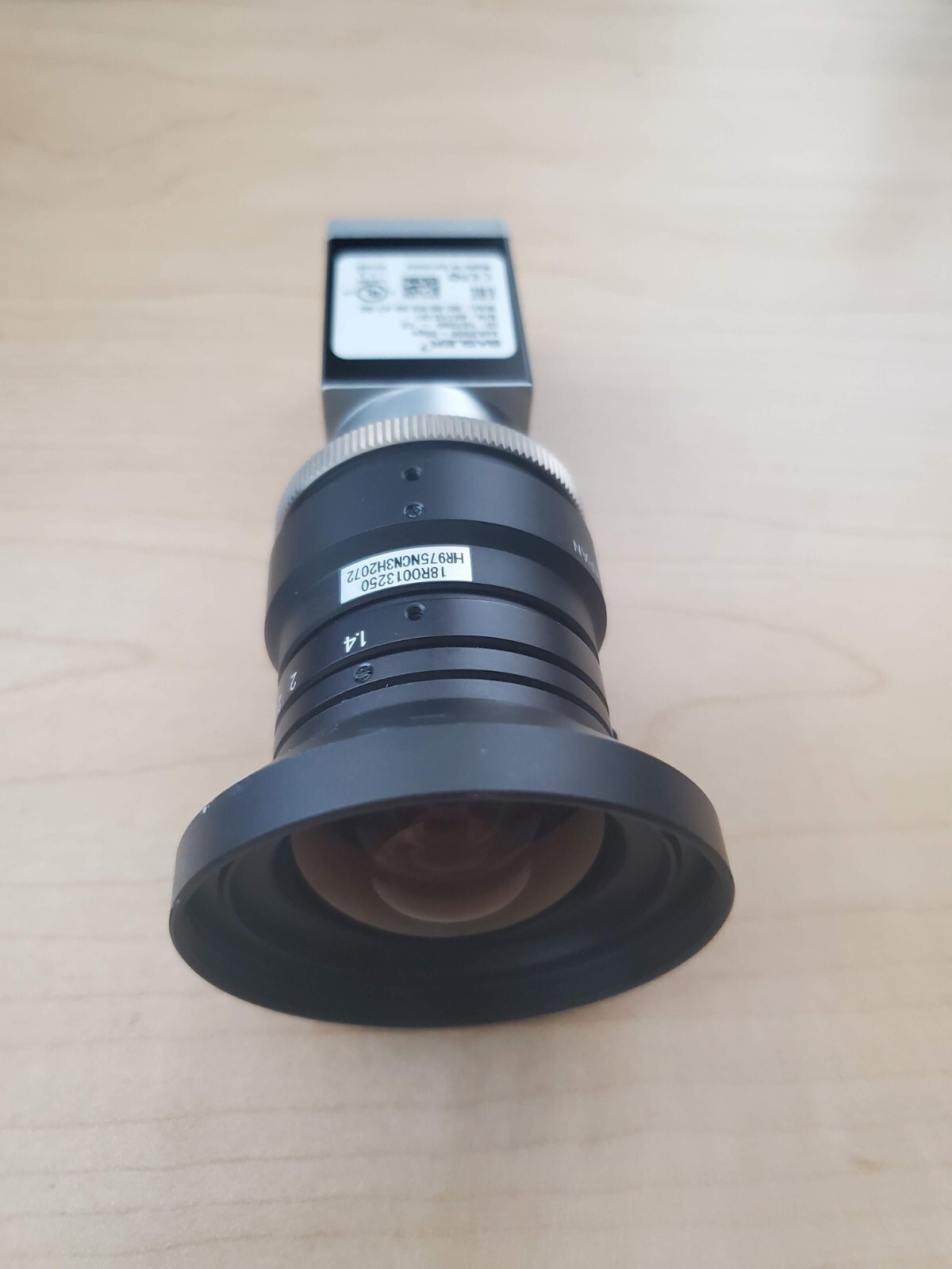 BASLER acA2500-20GC industrial camera with Kowa LM8HC F1.4 f8mm 1″ Lens