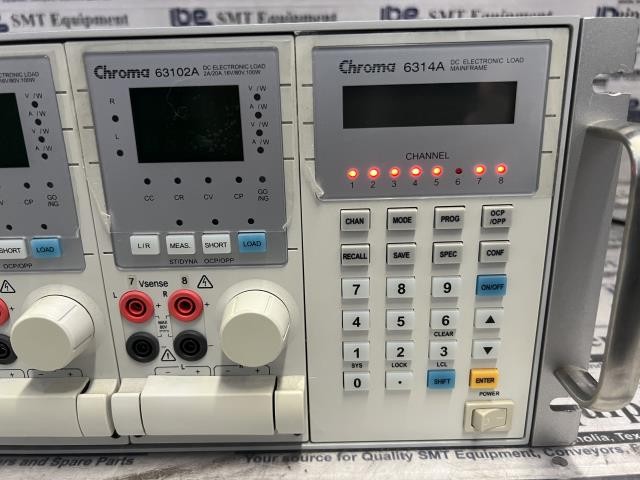 Chroma 6314A DC Electronic Load Mainframe w/(4) Chroma 63102A and w/Warranty