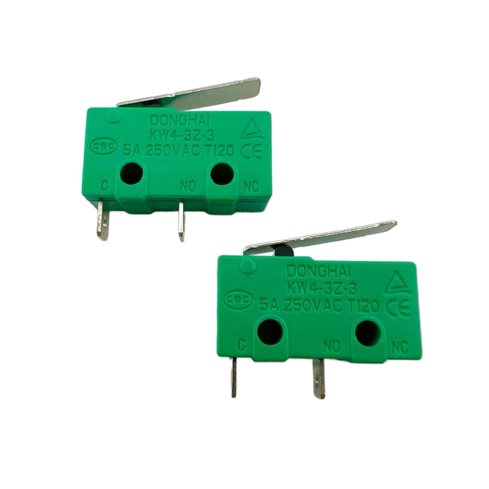 DONGHAI DH KW4-3Z-3 2-Pin Lever Micro Switch Normally Open (US Stock) 2 Pcs