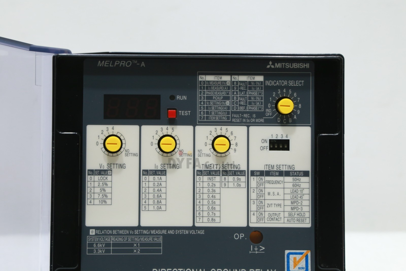 MITSUBISHI NNB MDG-A1V-RD 511PGA MELPRO Directional Ground Rela ELEC-I-3494=9A3A