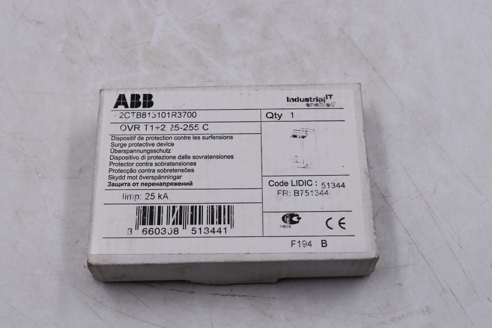 ABB OVR T1+2 25-255 C