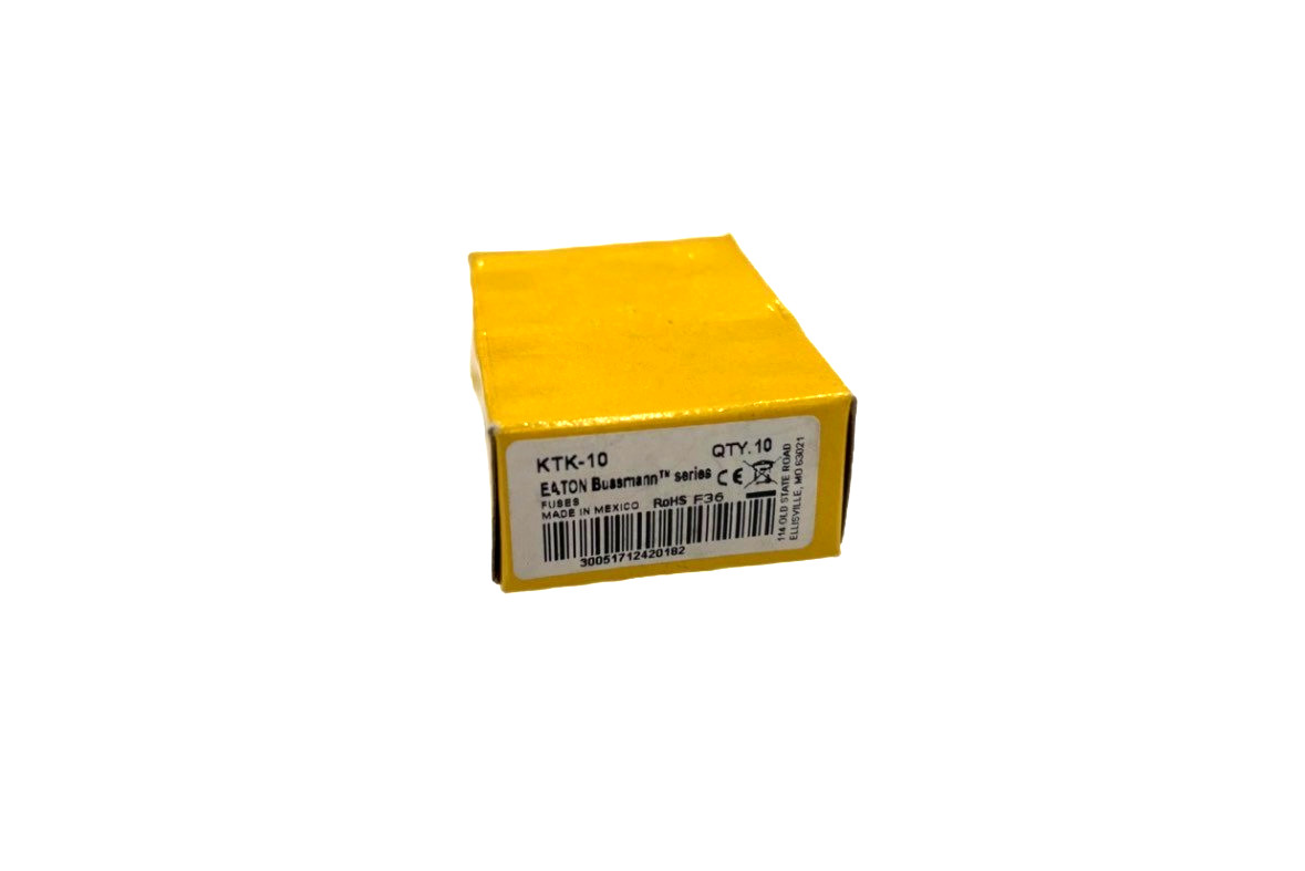 EATON BUSSMANN KTK-10 FUSES 600V – BOX OF 10 UNITS
