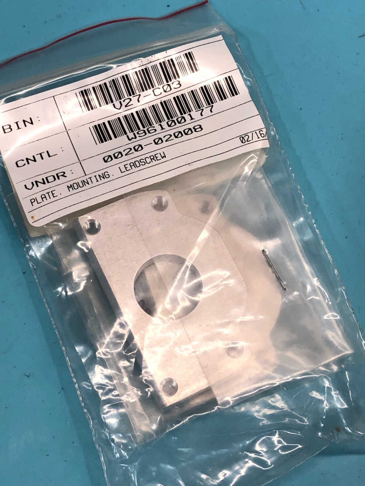 2 Applied Materials AMAT 0020-02008 PLATE, MOUNTING, LEADSCREW, 186859
