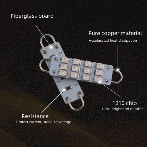 4x 44mm (1.73″) 12-SMD 1210/3528 Chip Rigid Loop Festoon LED Bulbs for Car Inter