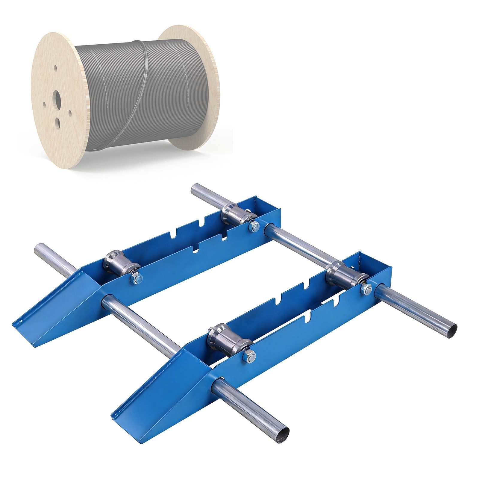 Wire Cable Reel Roller Stand 3307 LBS Commercial Industrial Steel Wire Dispenser