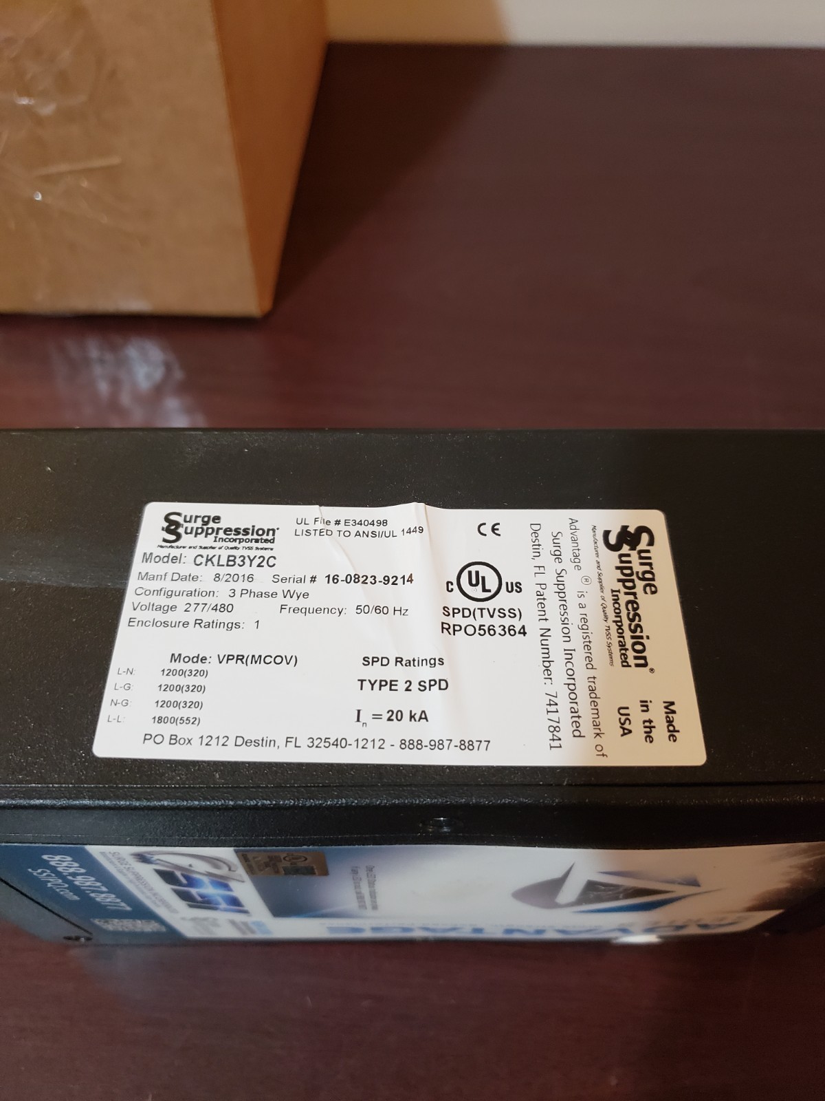 Surge Suppression CKLB3Y2C AUDIBLE ALARM 2 SPEED 277/480V 3PH WYE 50/60HZ