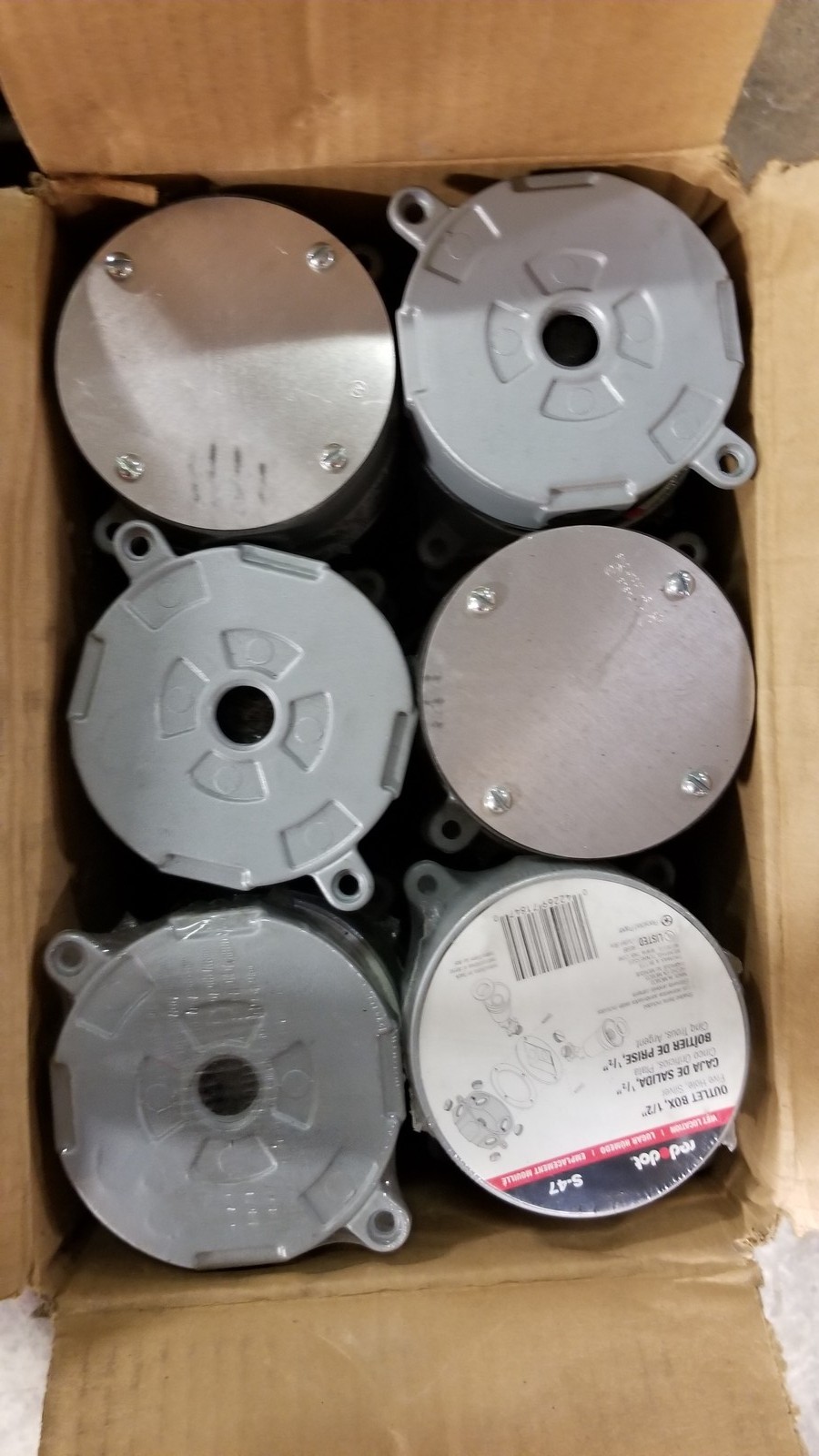 Red Dot 1/2″ Outlet Boxes “Wet Location” S-47 – Box of 36 NEW