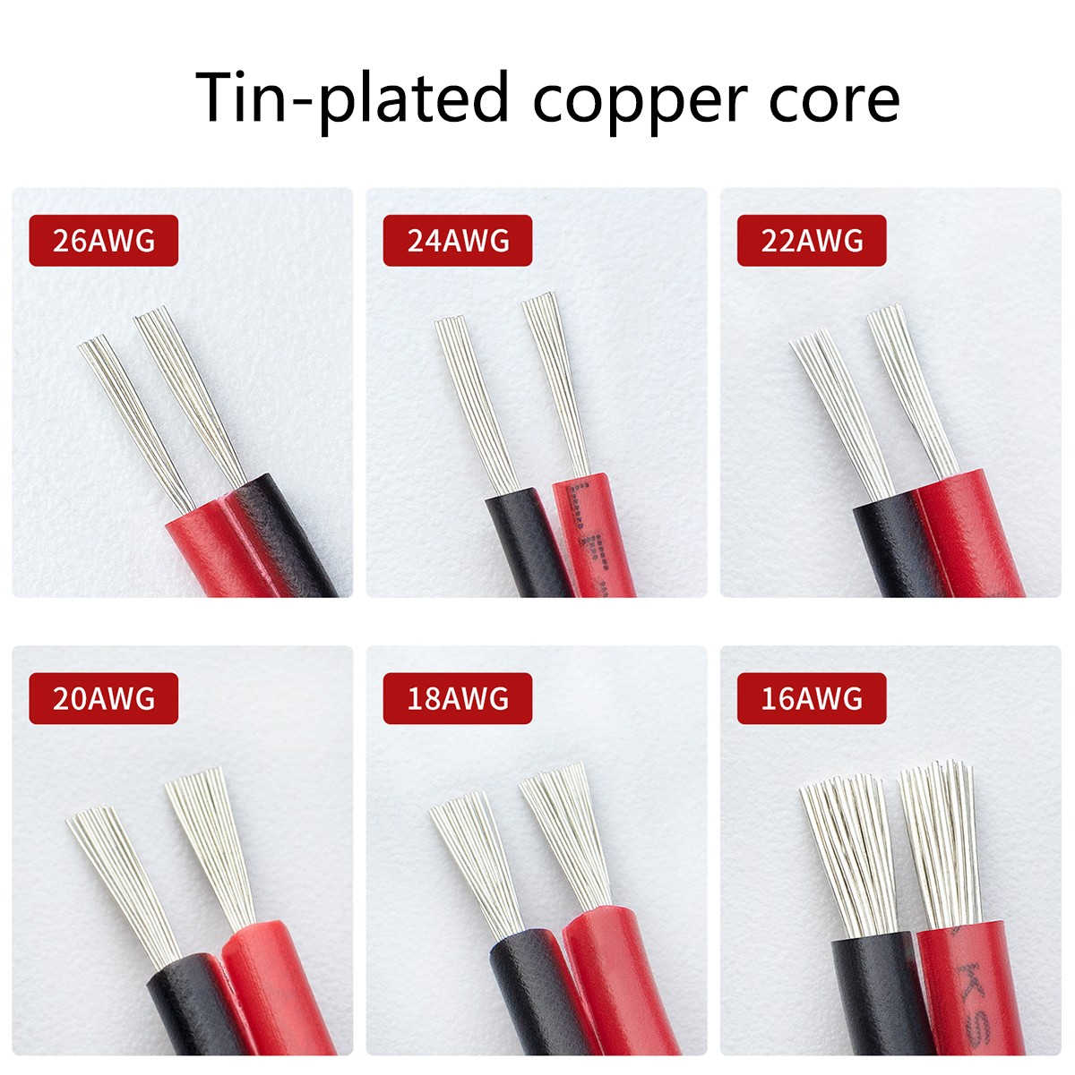UL2468 2-Way PVC Heavy Duty Flat Wire Cable , 16/18/20/22/24/26/28/30 AWG