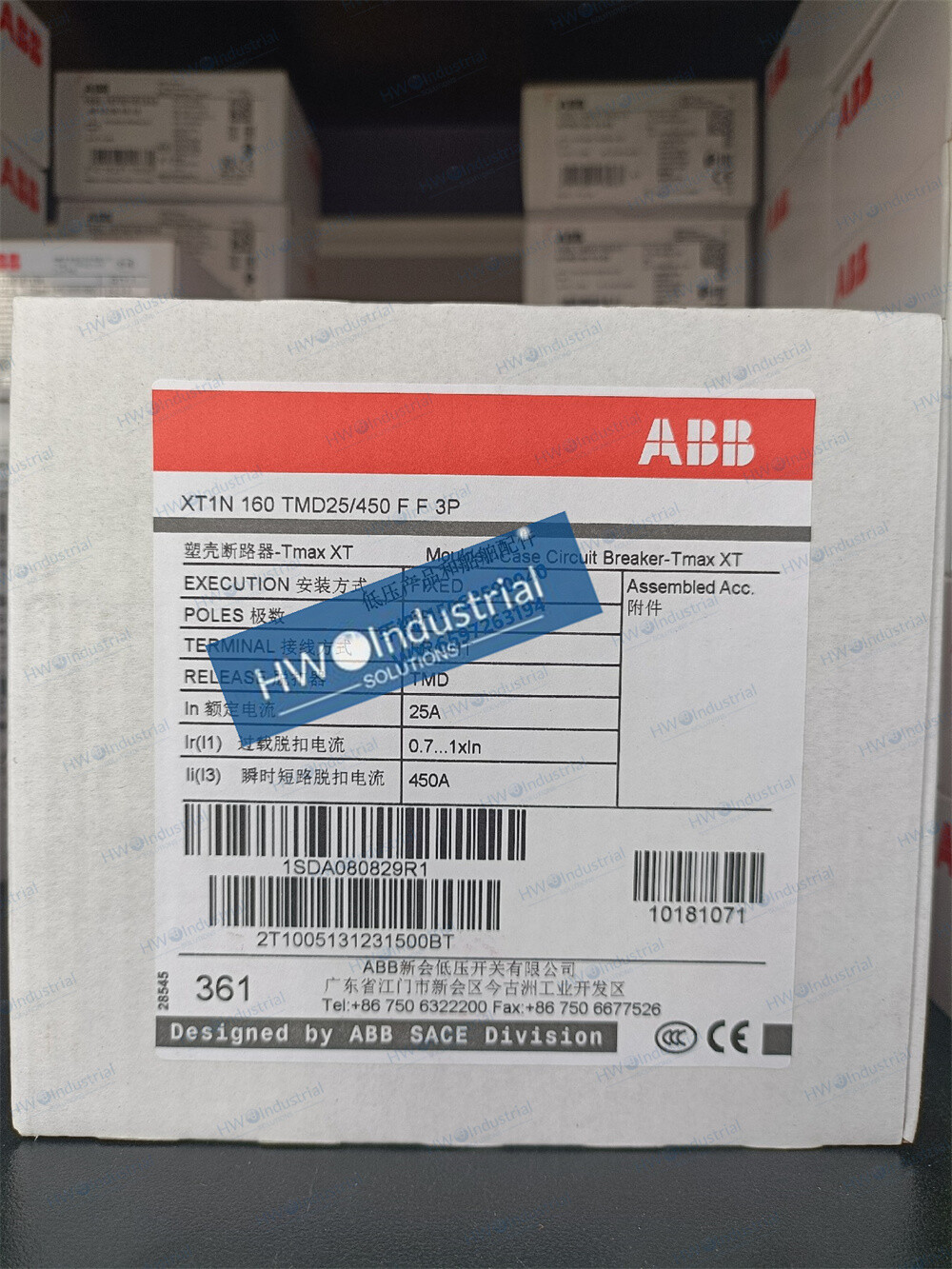 1/Piece XT1N 160 TMD25/450 FF 3P 25A NEW ABB Molded Case Circuit Breaker