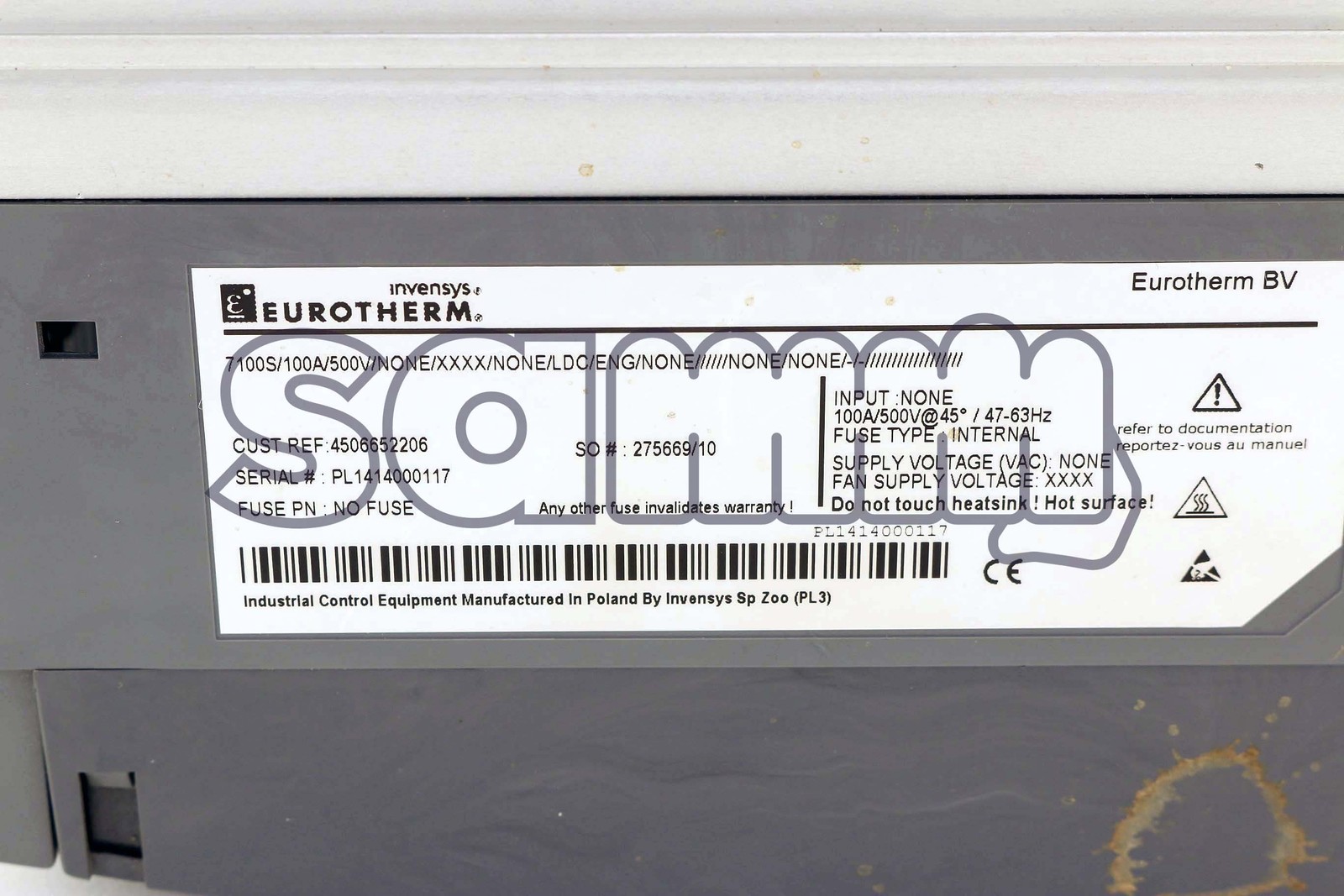 EUROTHERM 7100S/100A/500V/NONE/LDC/ENG/NONE Used