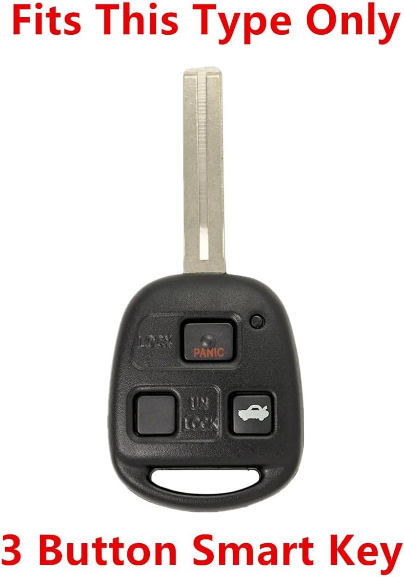 Silicone Key Fob Case Cover for Lexus ES300 GS300 GS430 LS400 Model: Hot Pink
