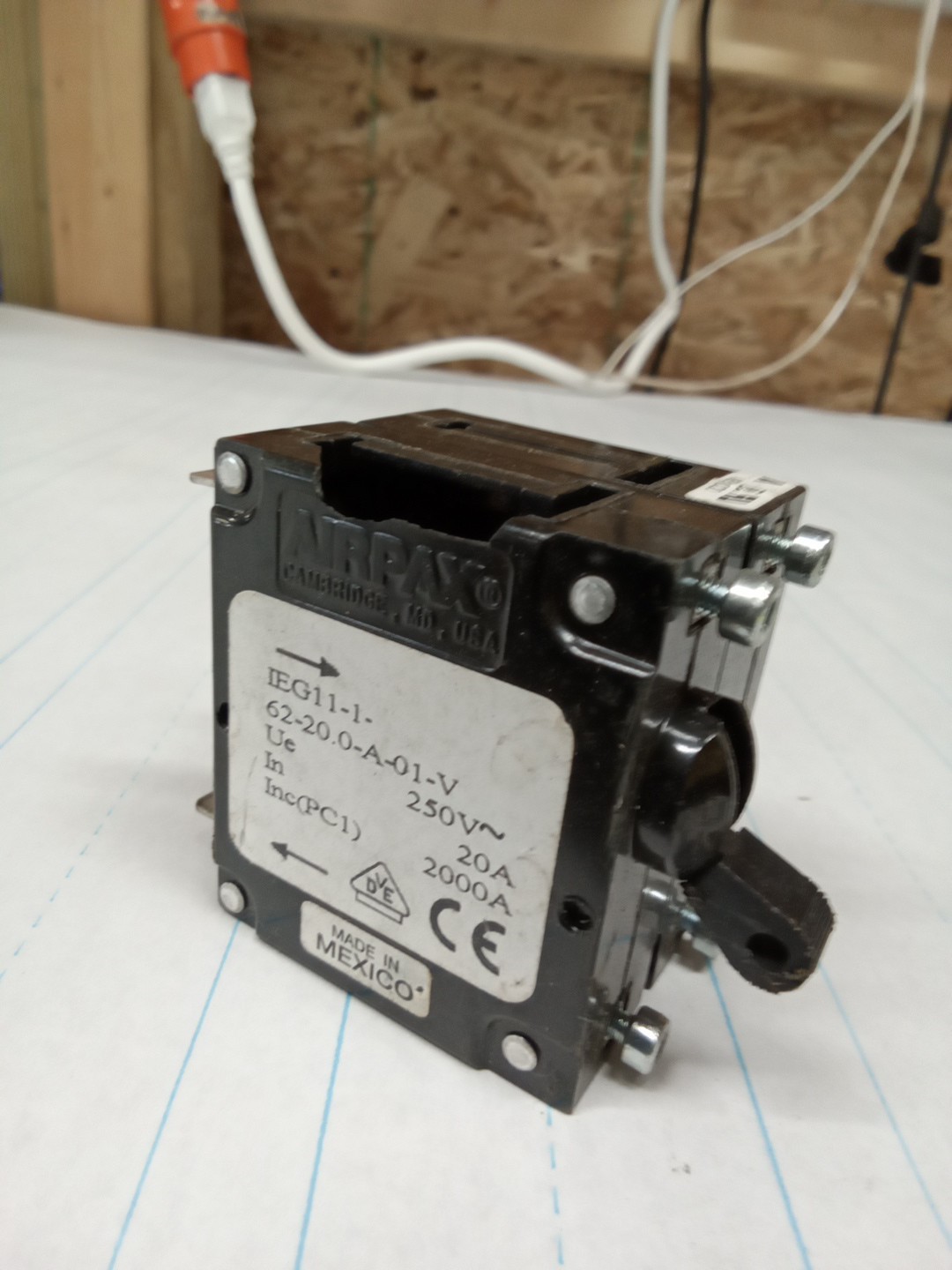 Airpax IEG11-1-62-20.0-01-V IEG1116220001V Circuit Protection