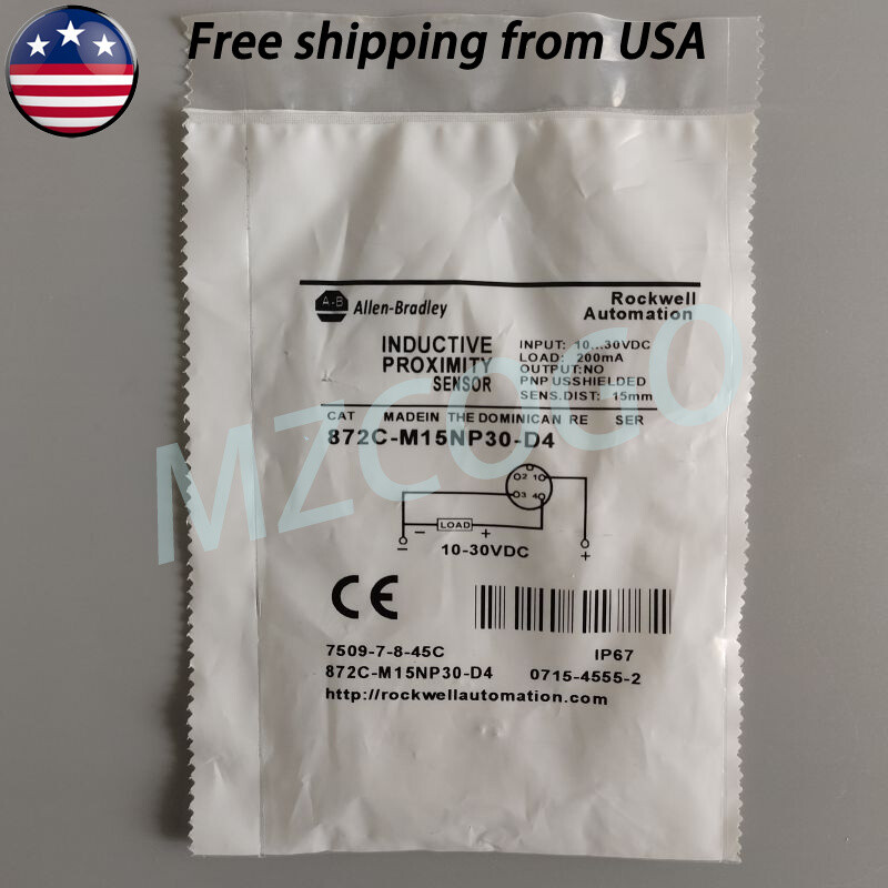 872CM15NP30D4 Proximity Sensor Switch For Allen Bradley 872C-M15NP30-D4 10-30VDC