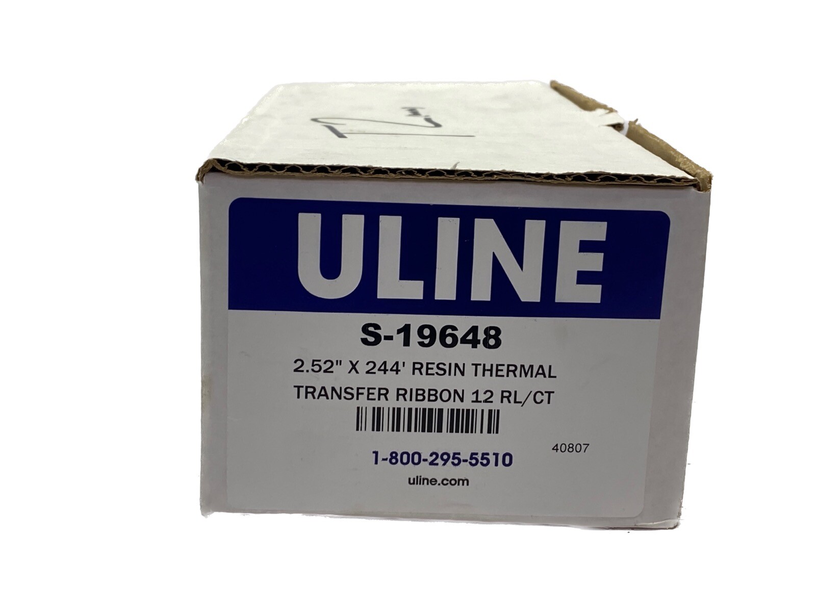 NIB LOT of 12 Uline 2.52” x 244’ Resin Thermal Transfer Ribbons S-19648