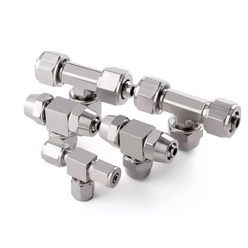 4/6/8/10/12/14/16mm Tube Tee Pneumatic Air Hose Coupler Fitting Quick Connectors
