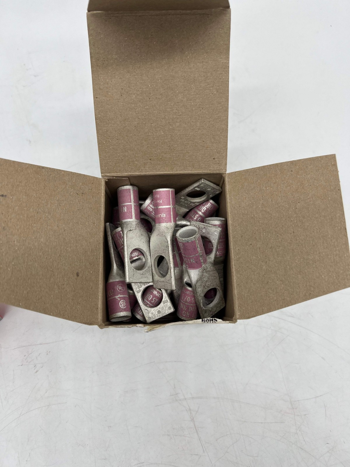 Burndy 518243 YA25L6BOX Compression Terminal, 1/0 AWG, *Box of (10)* (Open Box)
