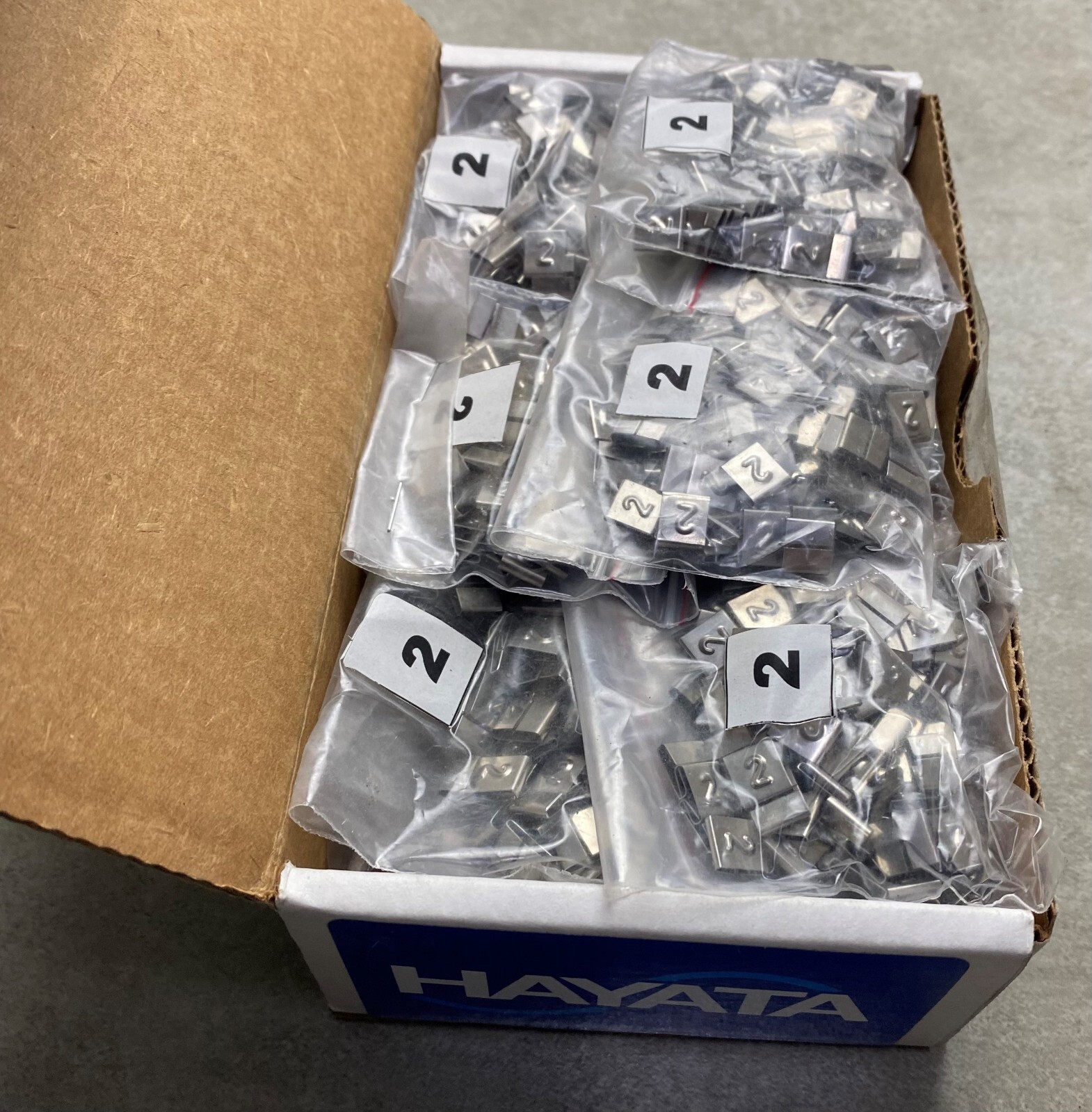 HAYATA ID-2, Stainless Steel Cable Marker 316SS, Symbol “2” , 100 Pc’s Pkt