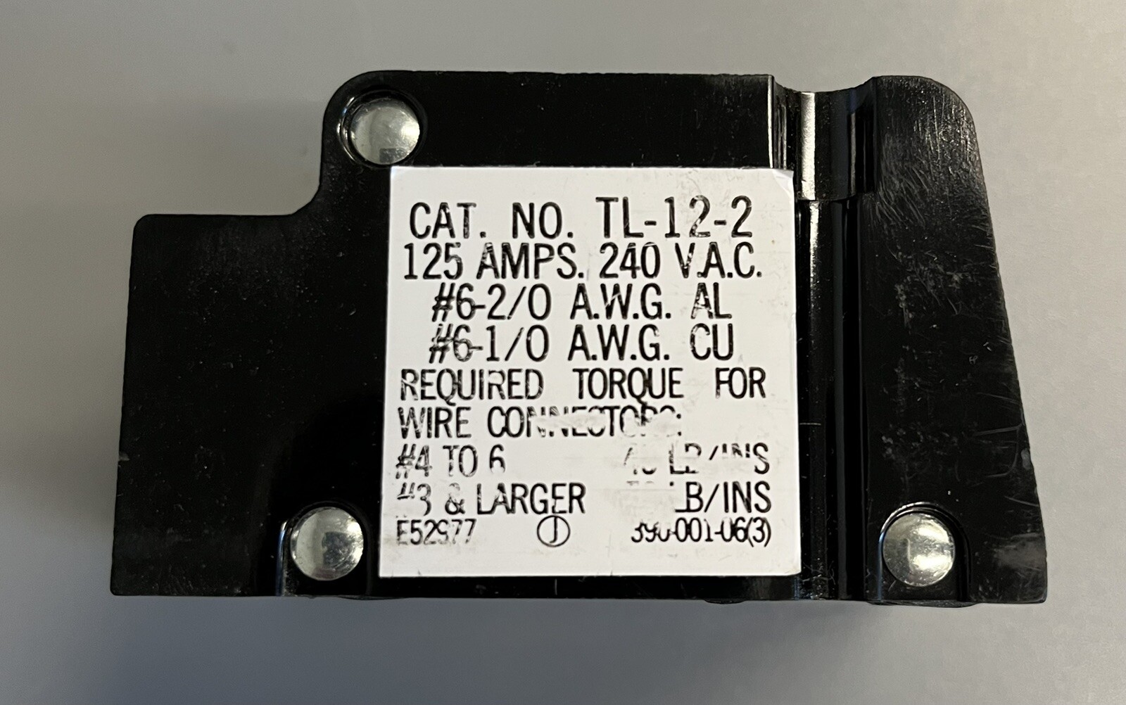 CHALLENGER TL-12-2 125 AMPS 240 VAC MAIN LUG SUBFEED KIT