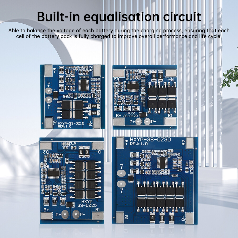 3S 12V 15/20/25/30A 18650 Lithium Battery Protection Board 11.1V 12.6V Balanced