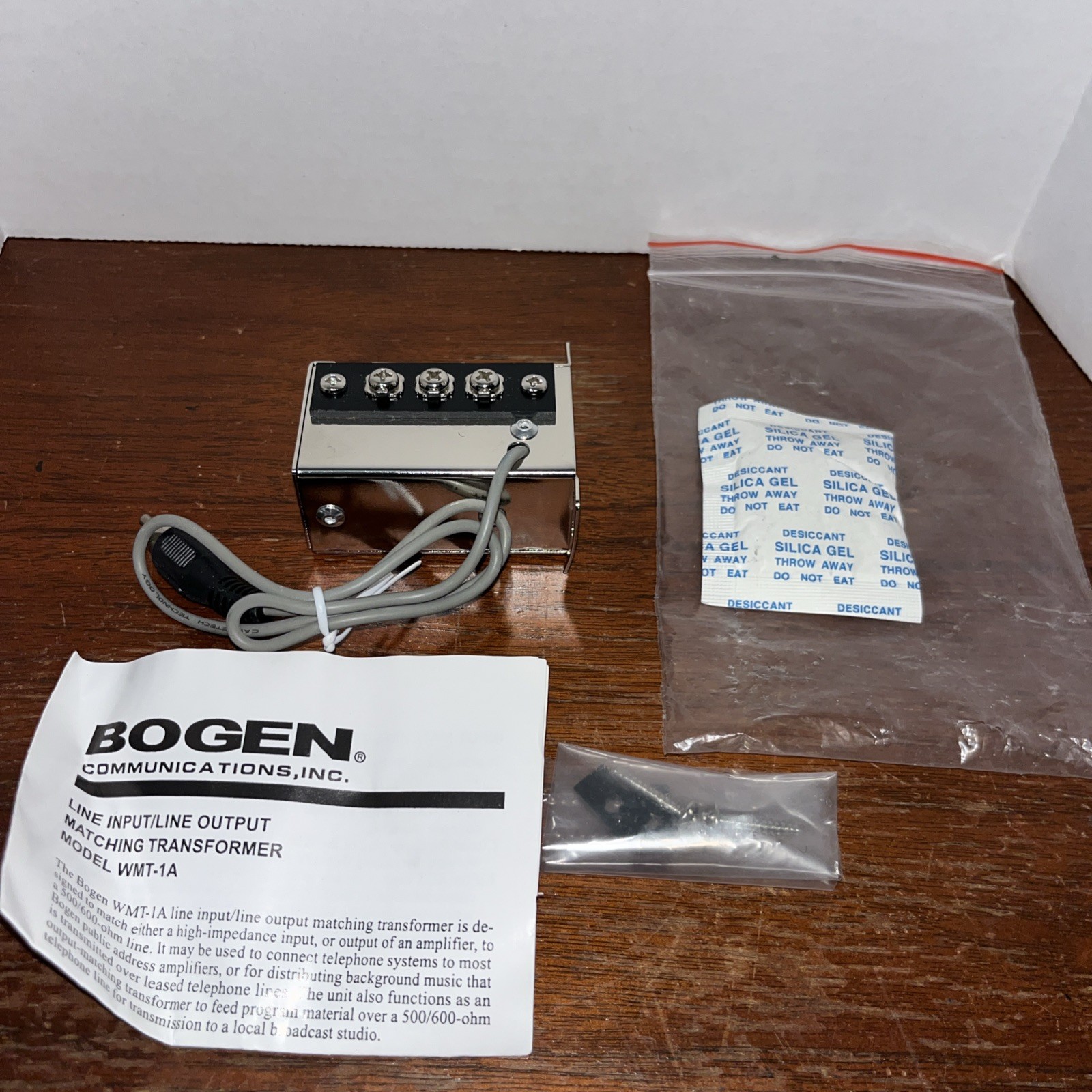 Bogen WMT-1A 10K To 600 Ohm Input / Line Transformer – New Unused In Bag