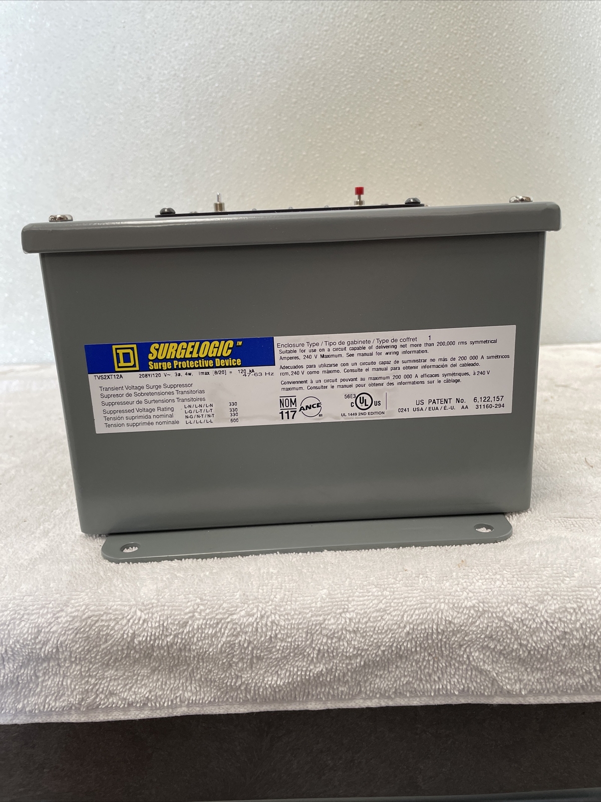 Square D SURGELOGIC TVS2XT12A Surge Protective Device