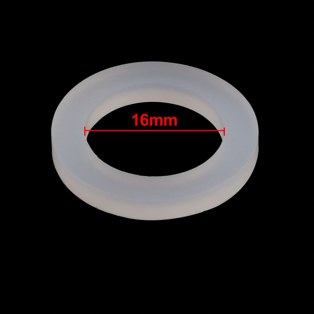 50pcs Silicone Flat Washers 24mm OD 16mm ID 3mm Thick Sealing Gasket White