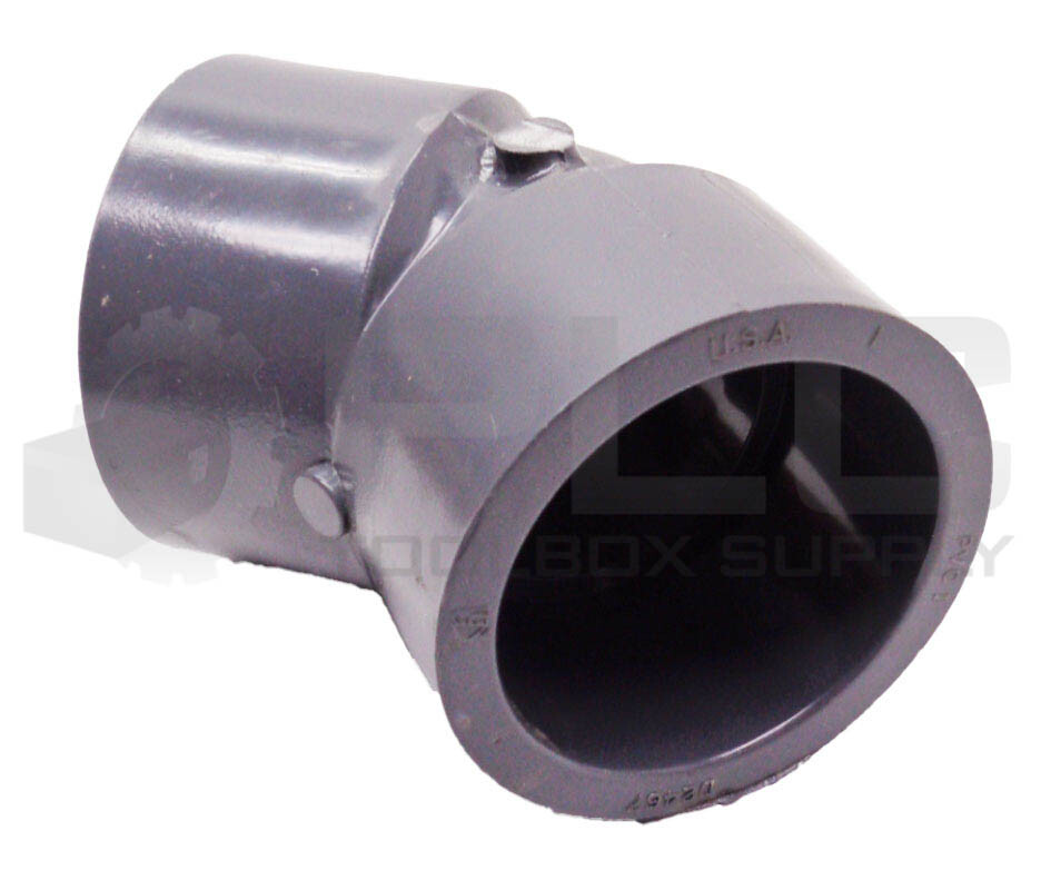 LOT OF 2 NEW LASCO SCH 80 2″ 45 DEGREE ELBOW FITTING