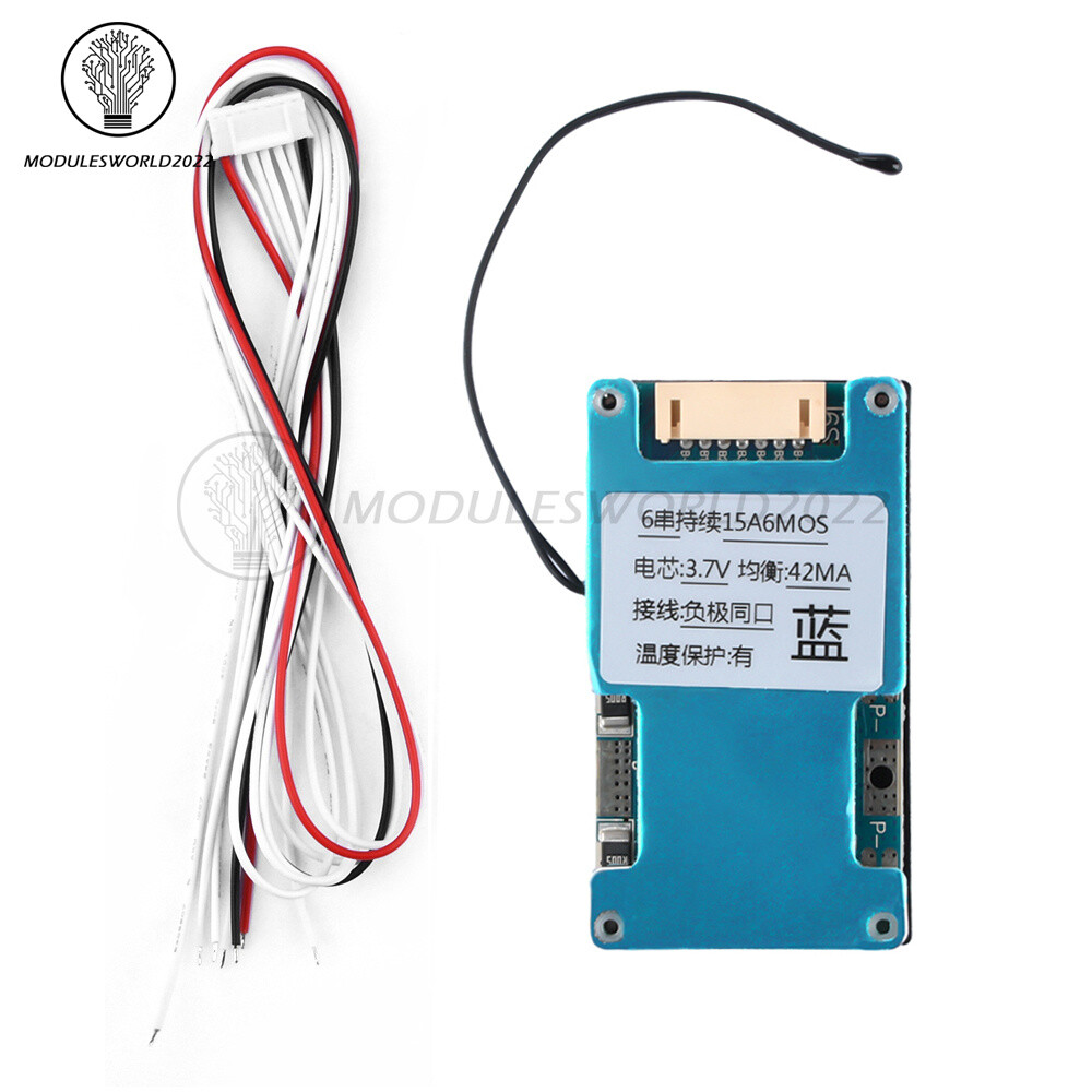 6S 15A 20A 25A Li-ion Battery Charge Protection Board Balanced Temp Protection