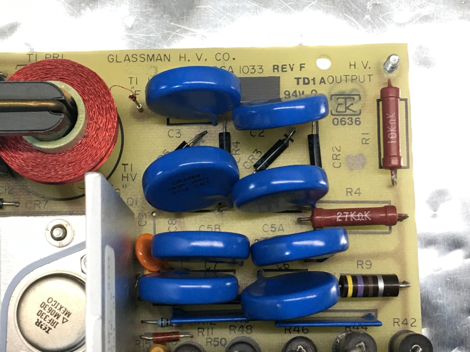 Glassman PCA1033 High Voltage Board, POWER SUPPLY, PCA 1022, AD-KA-HP/-9, 117908