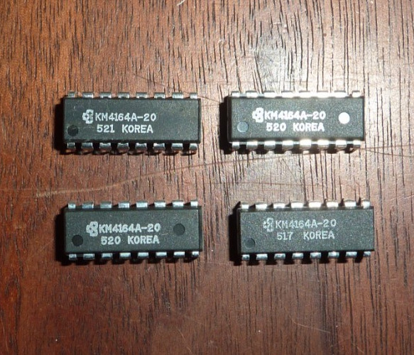 Samsung KM4164A-20 DRAM ~64K x 1 ~16 Pin 20 Pieces in Static Tube