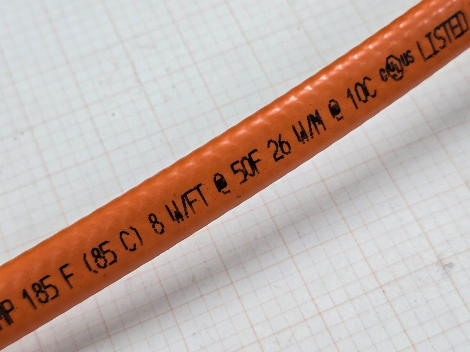 nVent Raychem 8XLE2-CR Self-Regulating Heating Cable 8 Watts/Ft 208-277V /1ft