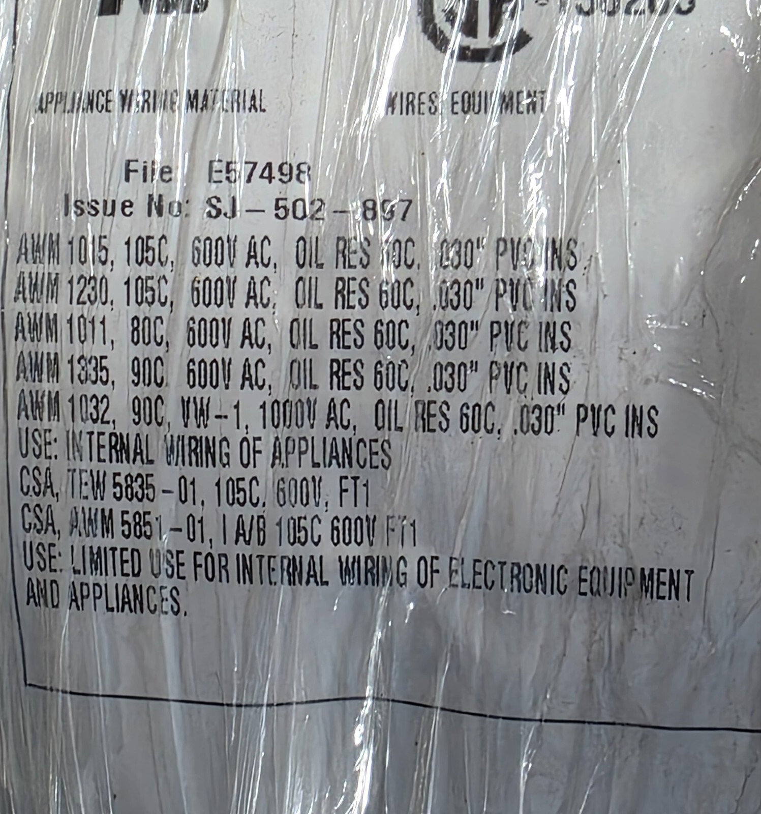Southwire/Copperfield #18awg Solid Tinned Copper Lead Wire UL1015 Orange /100ft